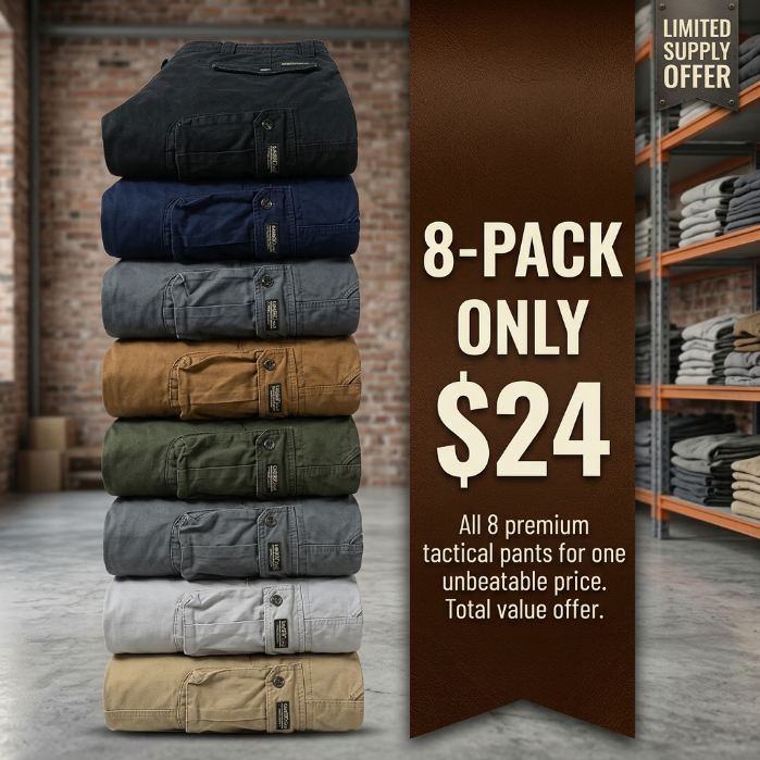 Limited-Time Clearance! 🛍️ Washed Vintage Loose Tapered Work Pants
