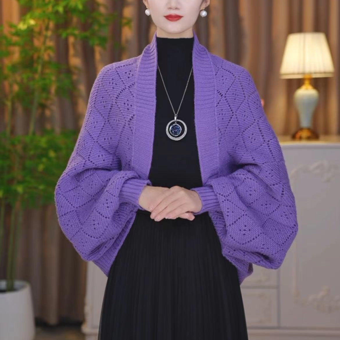 🔥2026 New Fashion🔥Hollow Out Knitted Shawl Coat