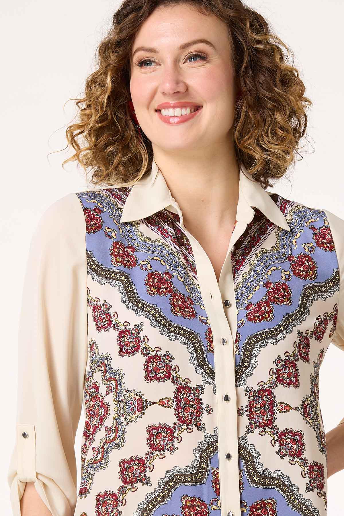 Scarf Print Shirt
