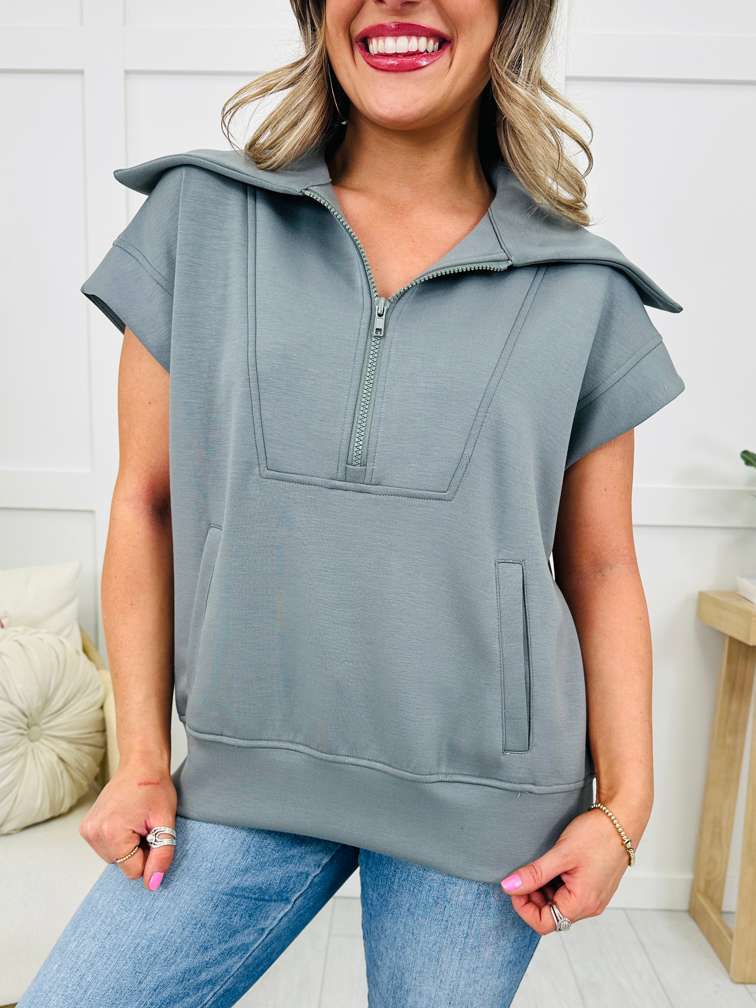 Super Scuba Short Sleeve Pullover- Multiple Colors!