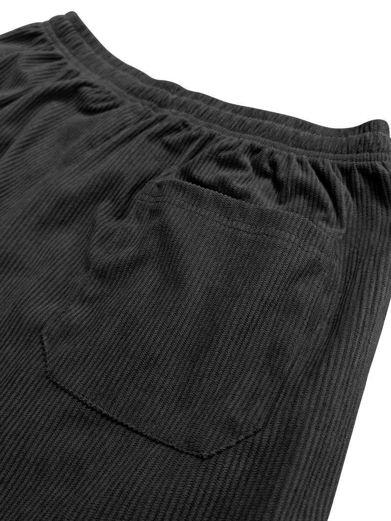 Women's Essential Corduroy Pants, Lightweight and Breathable with Back Pockets and Drawstring, Perfect for Versatile Occasions