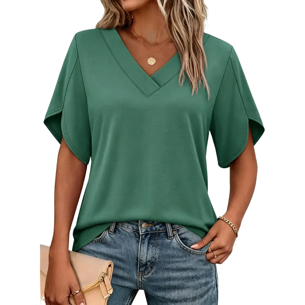 🔥8-PACK $24 - Women's Summer Tops Short Petal Sleeve Shirts