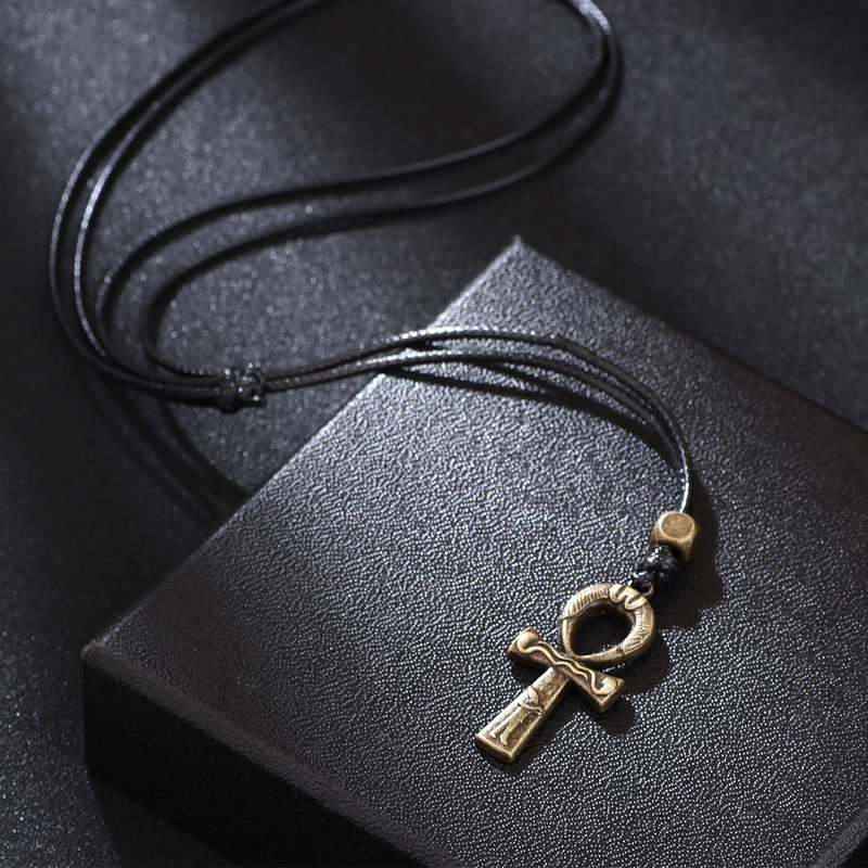Vintage Egyptian Cross Adjustable Necklace