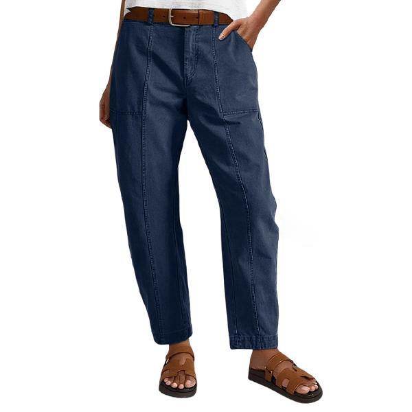 Mother's Day Sale💕Mid Waist Baby Barrel Fit Deep Pockets Pants