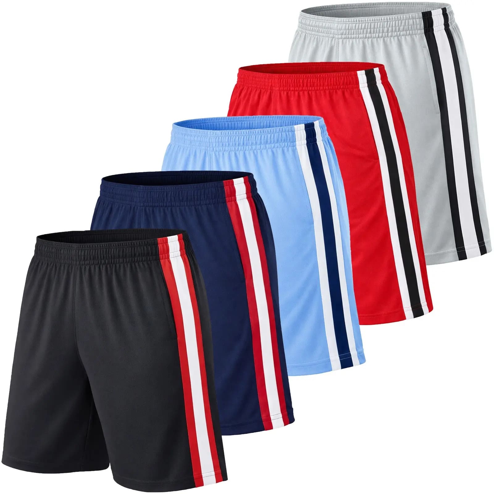 Men's Premium Active Moisture Wicking Workout Mesh Shorts With Trim Summer Outdoor Bottoms