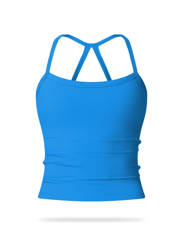 Women's Solid Backless Quick-Dry Athletic Cami Top