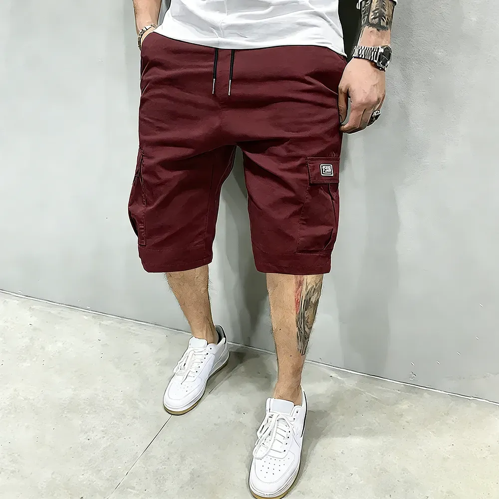 Mens Casual Drawstring Cargo Shorts – Big Pockets Comfy Fit