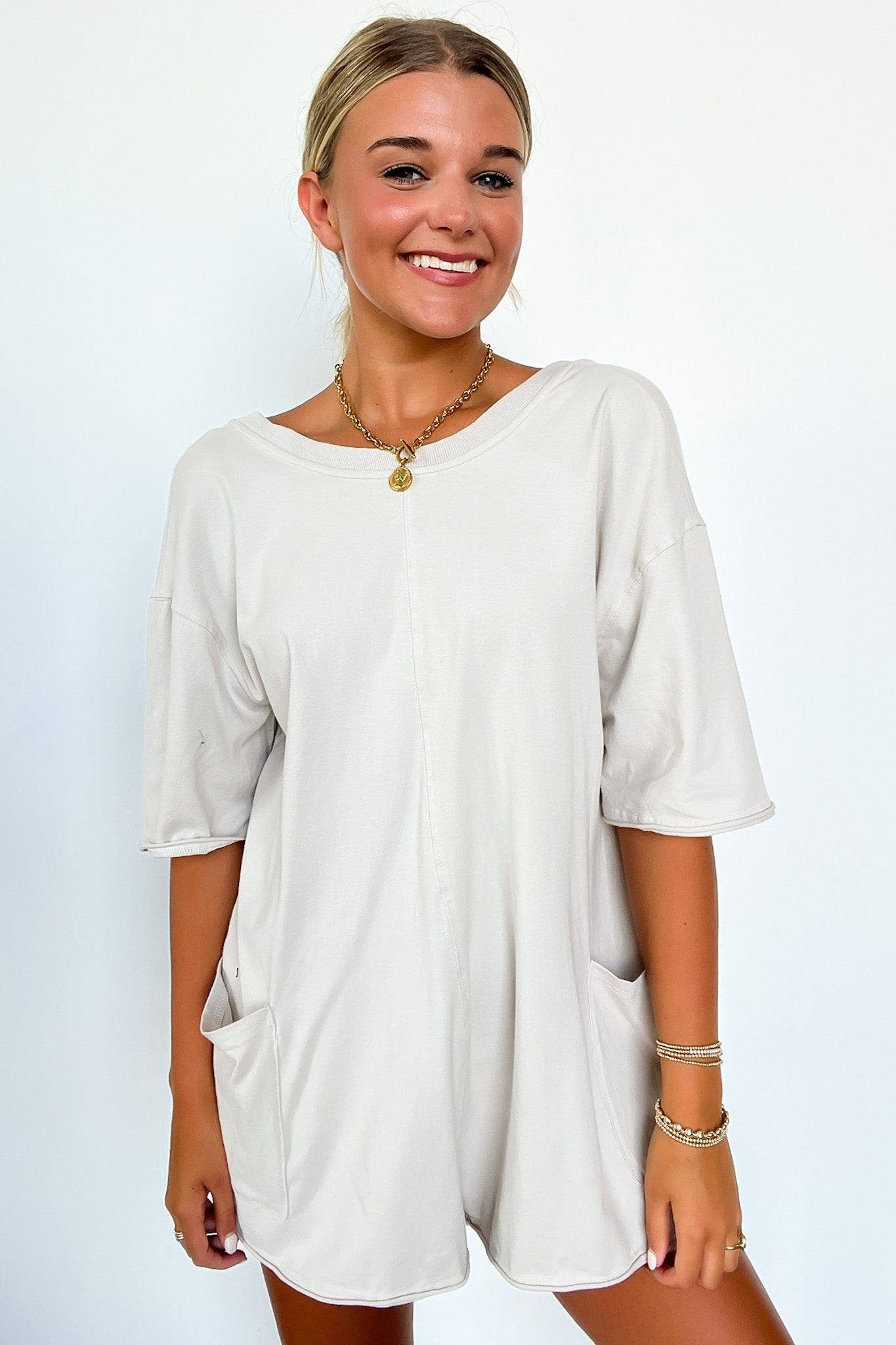 Short Sleeve Relaxed Romper