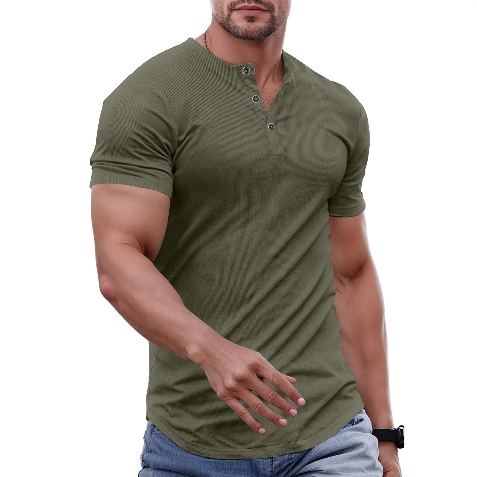 Men's Premium Henley Shirt