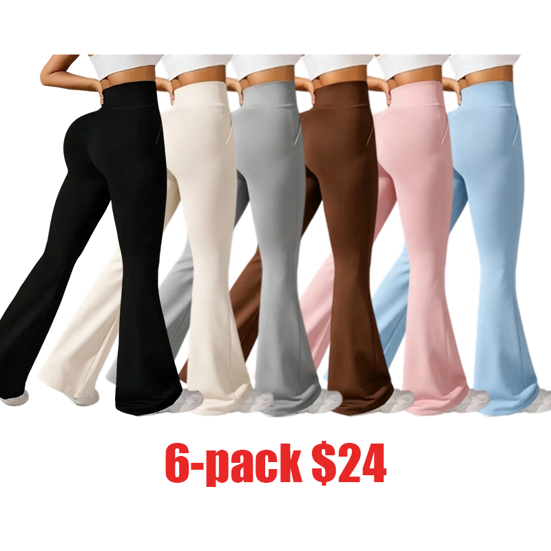 Women's High-Stretch Micro Flare Sweatpants – Soft Elastic Athleisure Gym Pants for Yoga & Casual Wear