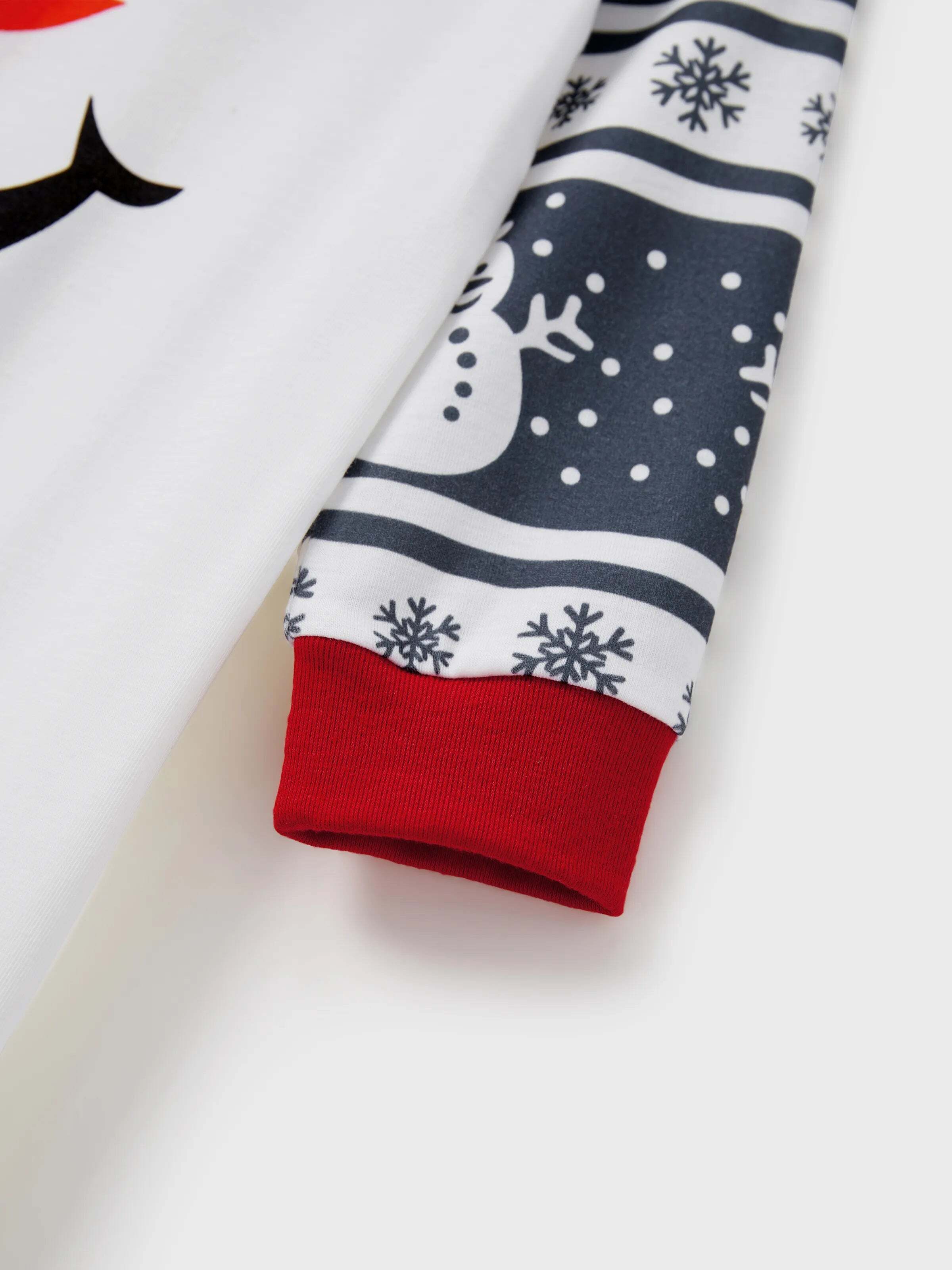 Matching Christmas Pajamas Family Snowman Pattern Long Sleeves PJs Sets Christmas Socks Dark Grey