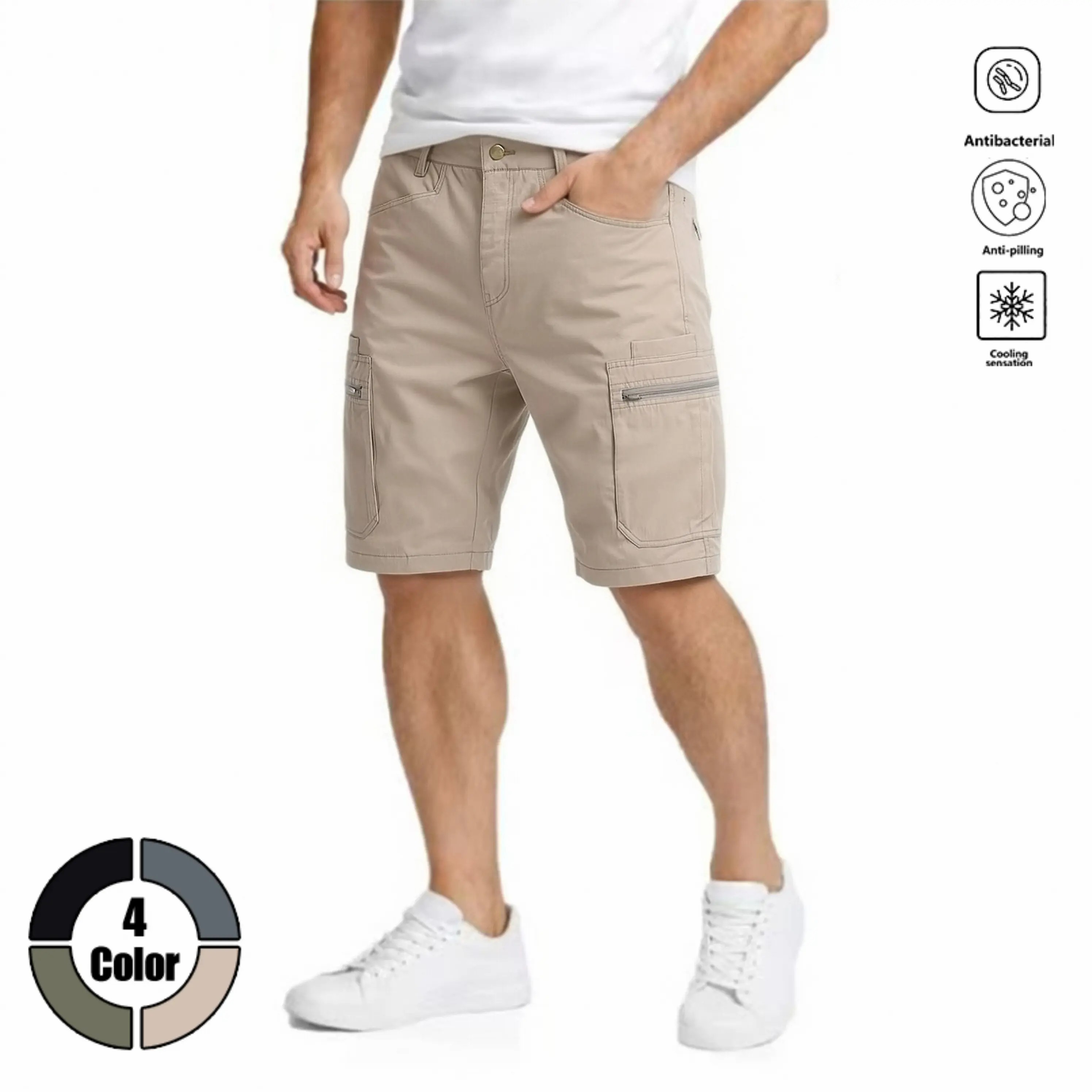 Men's Performance Cargo Shorts – Multi-Pocket Outdoor Utility Shorts