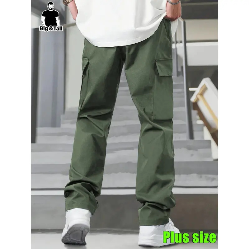 Men's Plus-Size Loose-Fit Cargo Pants