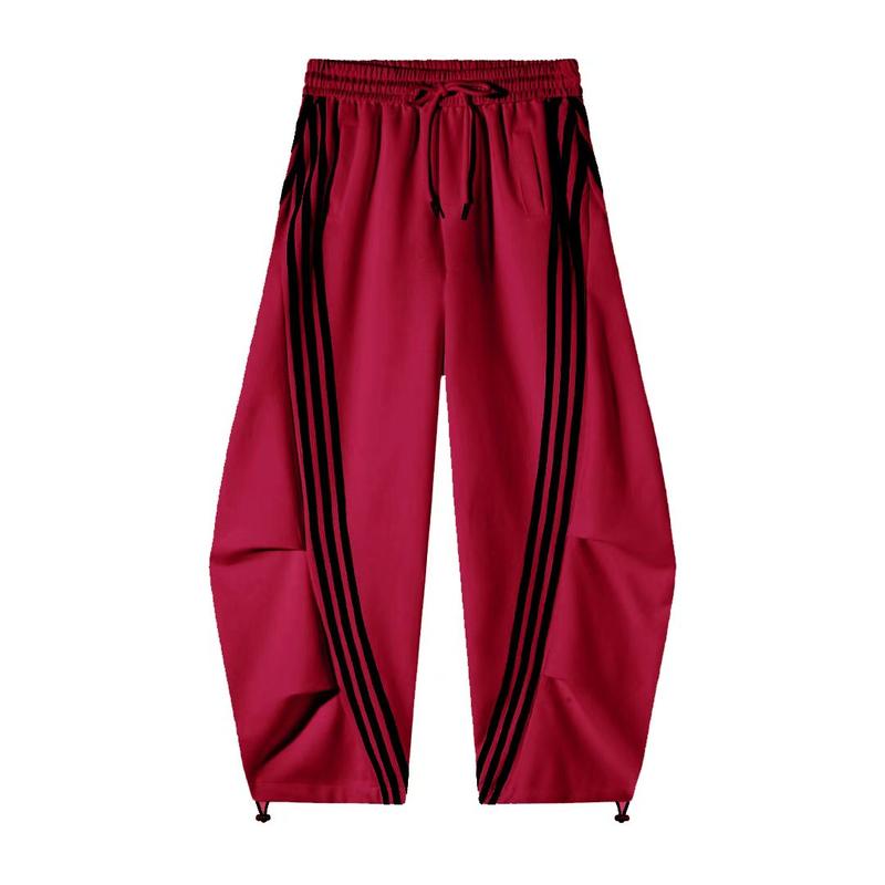 Women's Loose Wide Leg Striped Track Pants