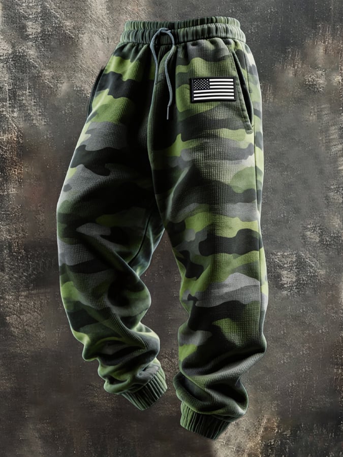 Men's Retro Outdoor Camouflage Patriot Sports Pants