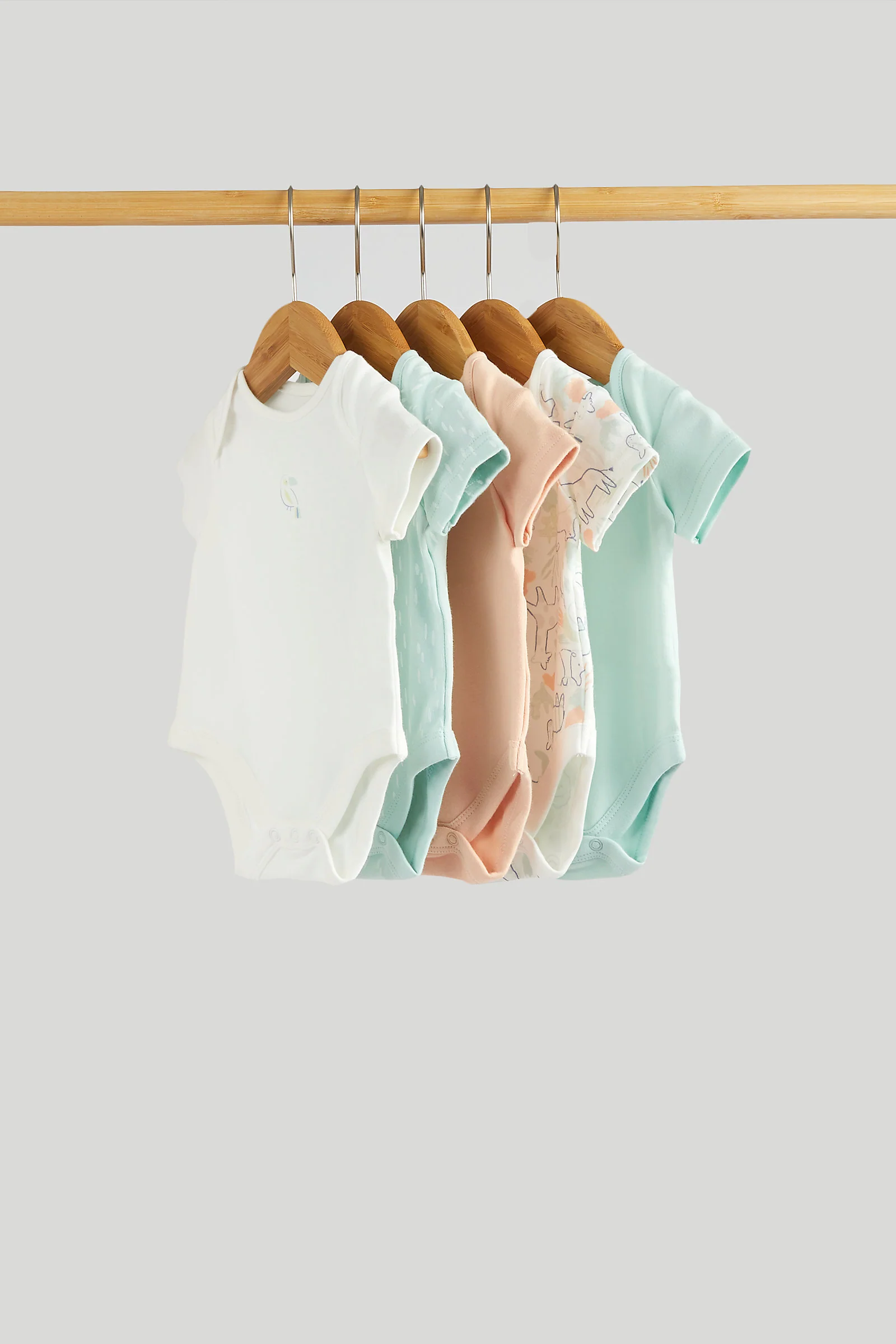 5 Pack Short-Sleeved Bodysuits
