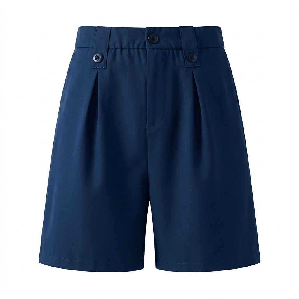 Men's High Waisted Pleated Dress Shorts – Black Suit Shorts for Casual & Formal Summer Wear