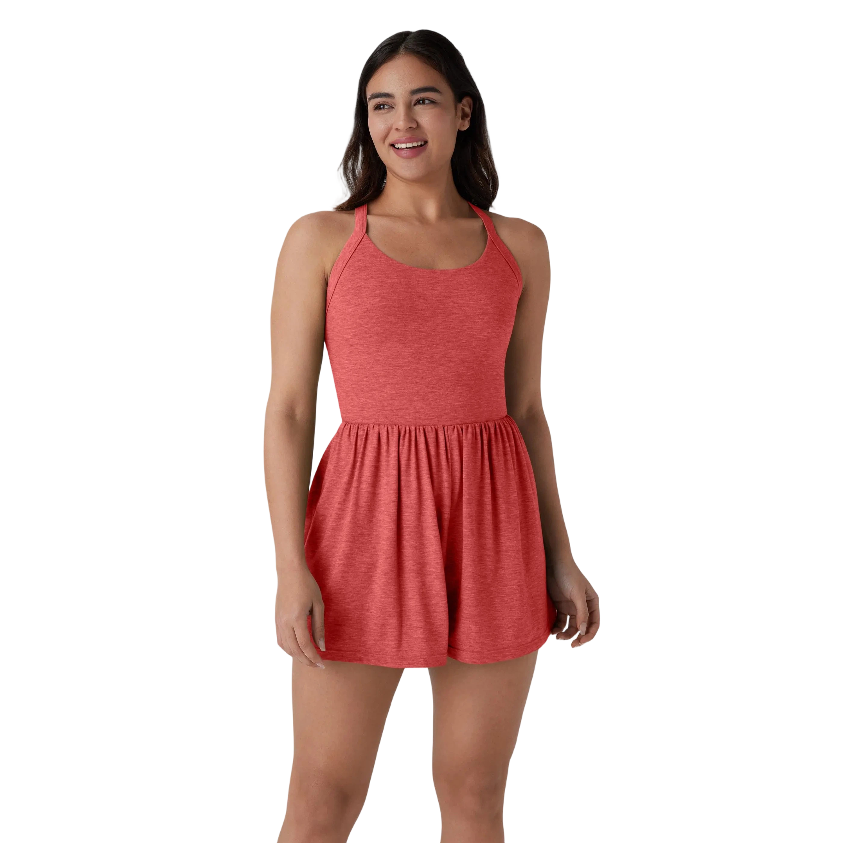 🔥Women’s Backless Twisted 2-in-1 Resort Romper with Built-In Shorts & Pockets