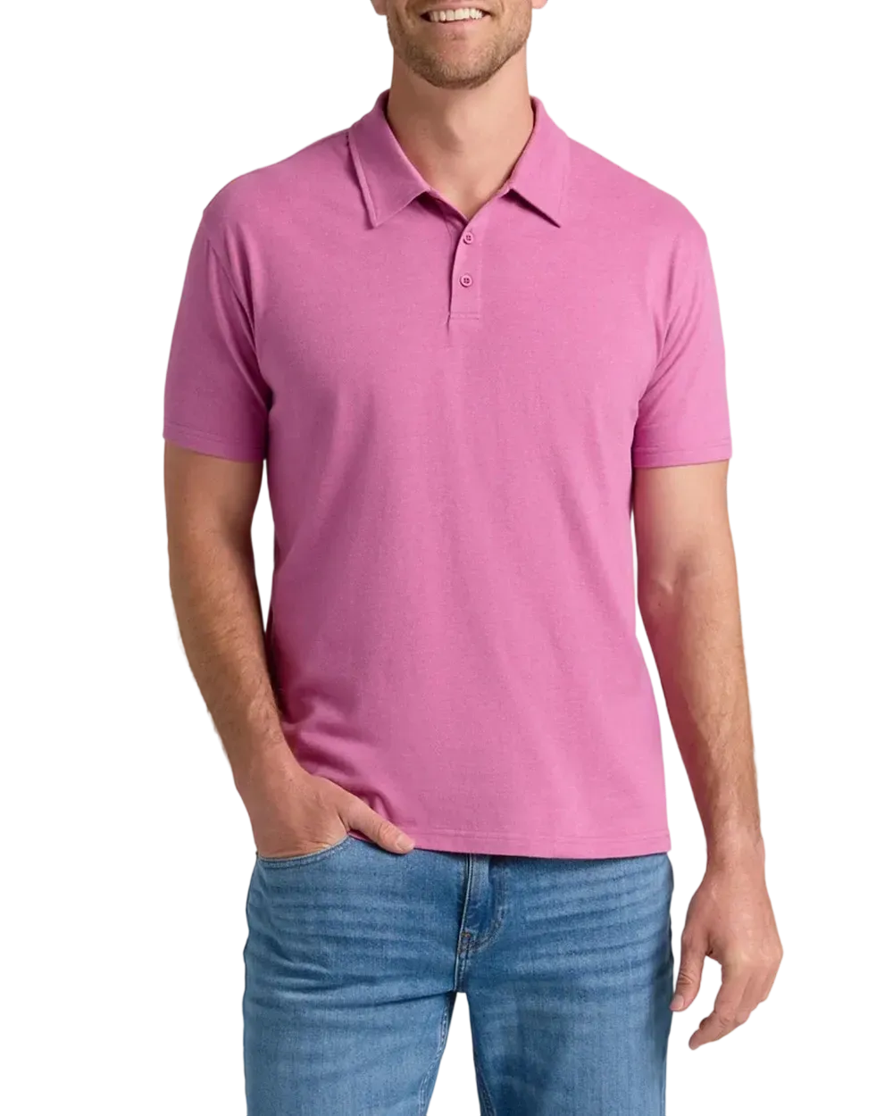 LA Men'S Casual Business POLO Shirt, Breathable Pique Fabric,Classic Polo