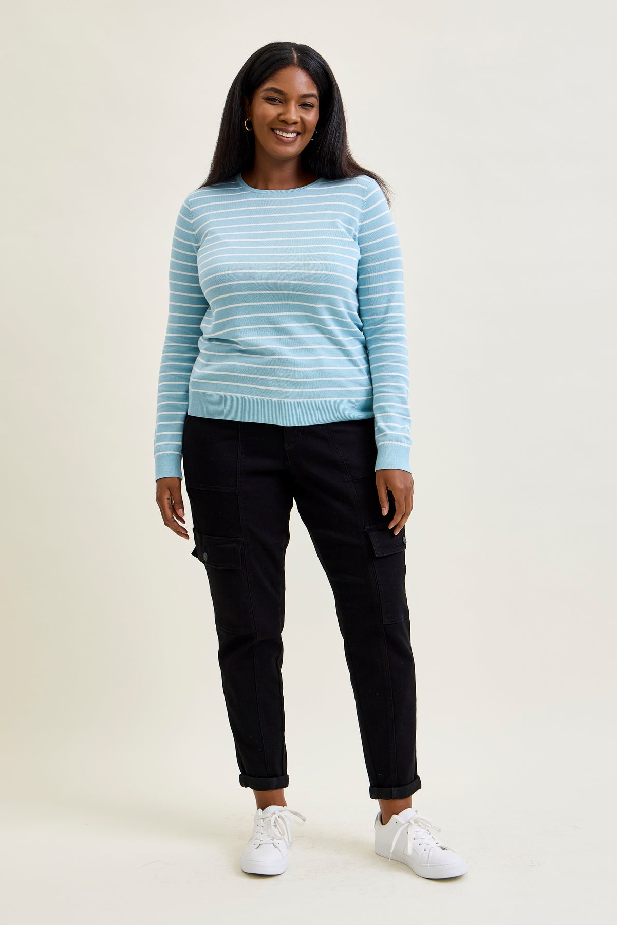 Celeste High Rise Cuffed Cargo Joggers - PLUS