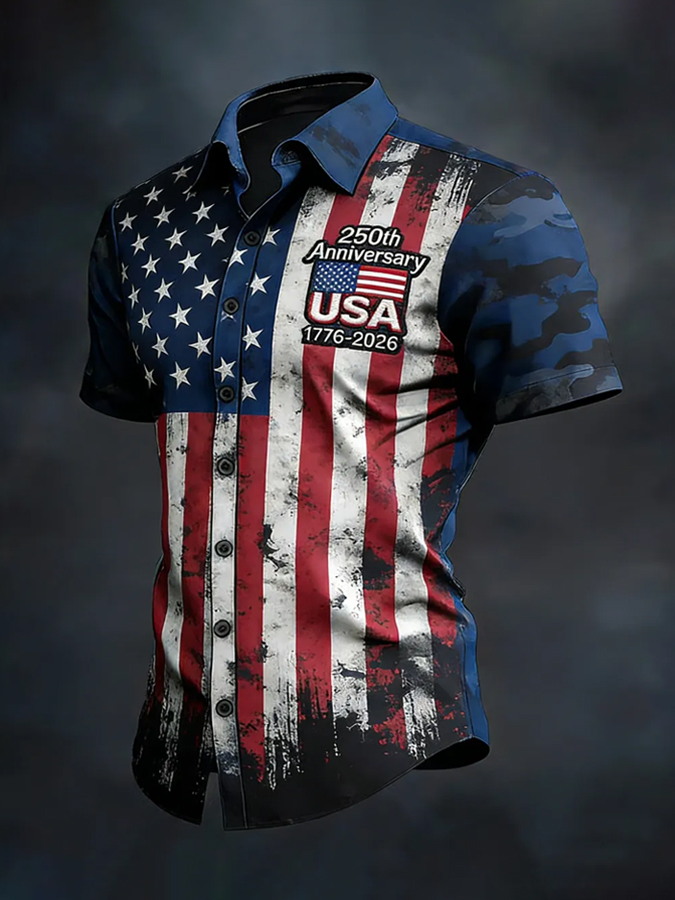 Men's 250th Anniversary Printed Casual Shirt