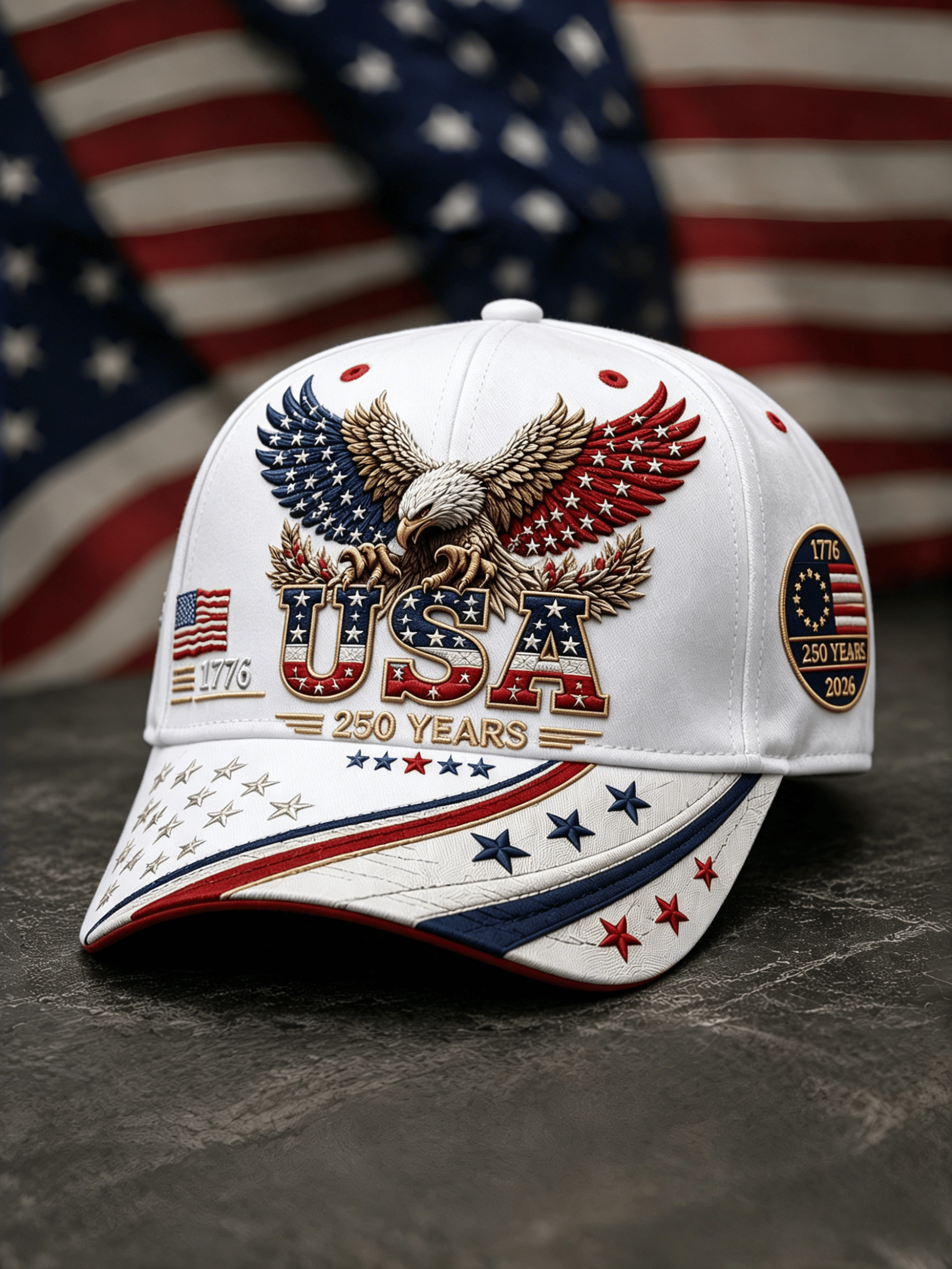 USA 250th Anniversary Printed Hat