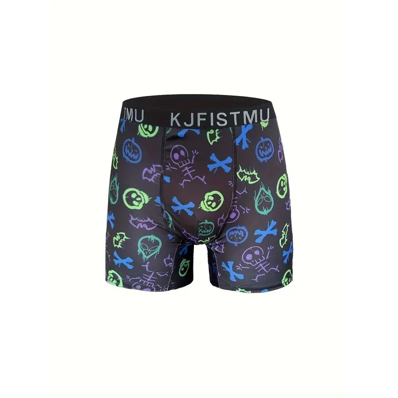 12/20/40pcs Men's Cartoon Tie-Dye Striped Boxer Briefs