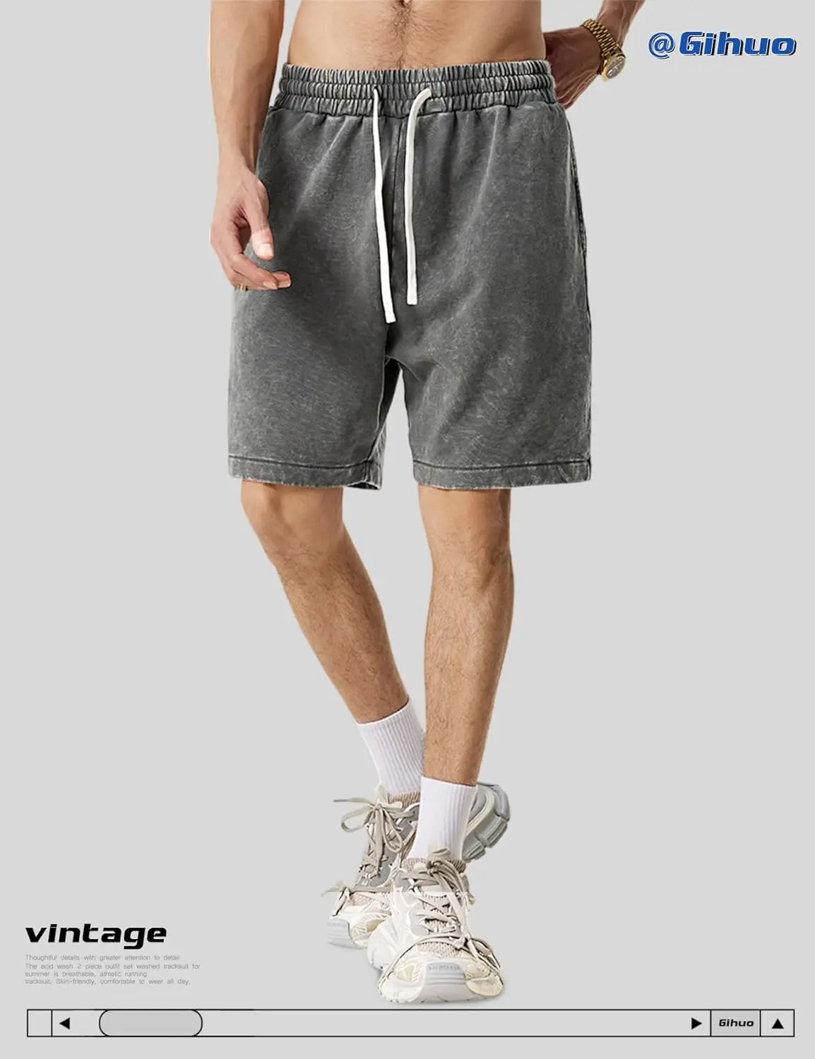 Vintage Washed Cotton Street Shorts