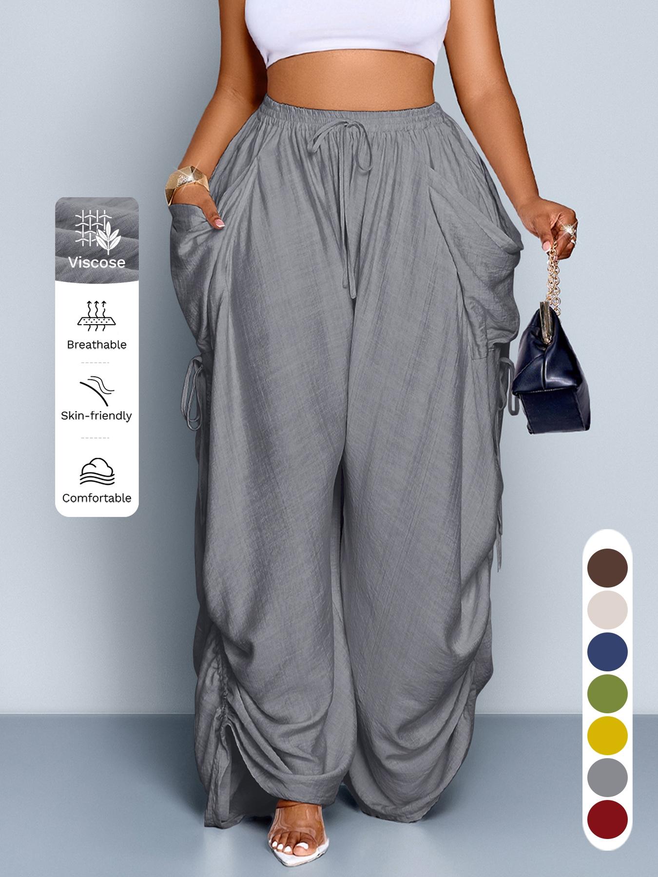 Mother's Day Sale💕Women's Casual Loose-Fit Wide Leg Drawstring Pants