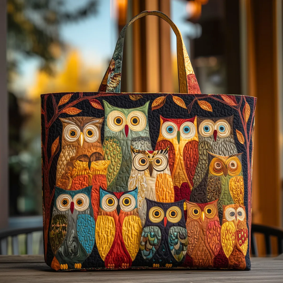 Whispering Forest & Owl Companions Quilted Tote