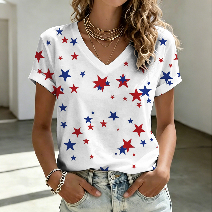 Women'S 250Th Anniversary Independence Day Printed T-Shirt