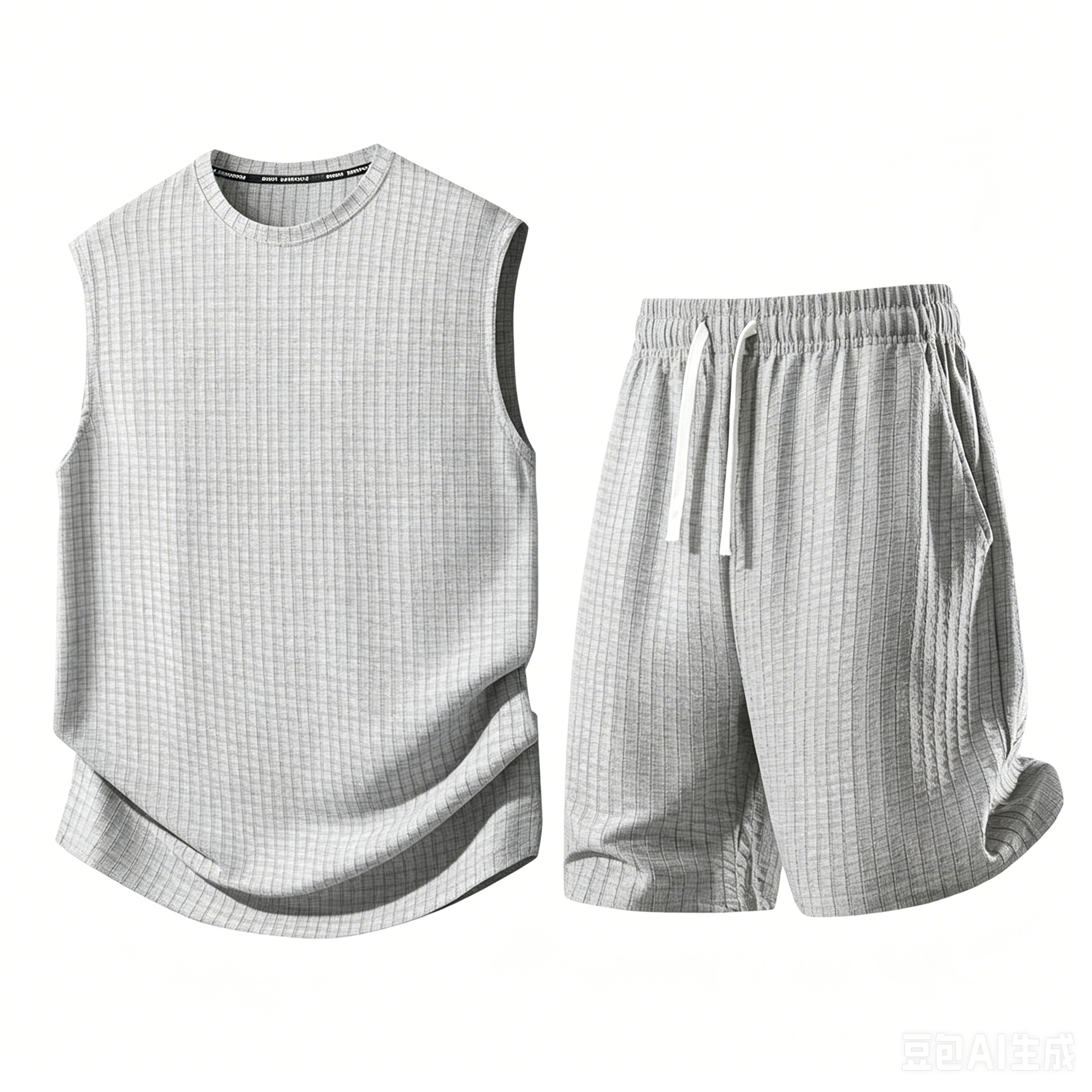 🔥6-Pack Men's Waffle Knit Tank & Shorts Set – Only $24