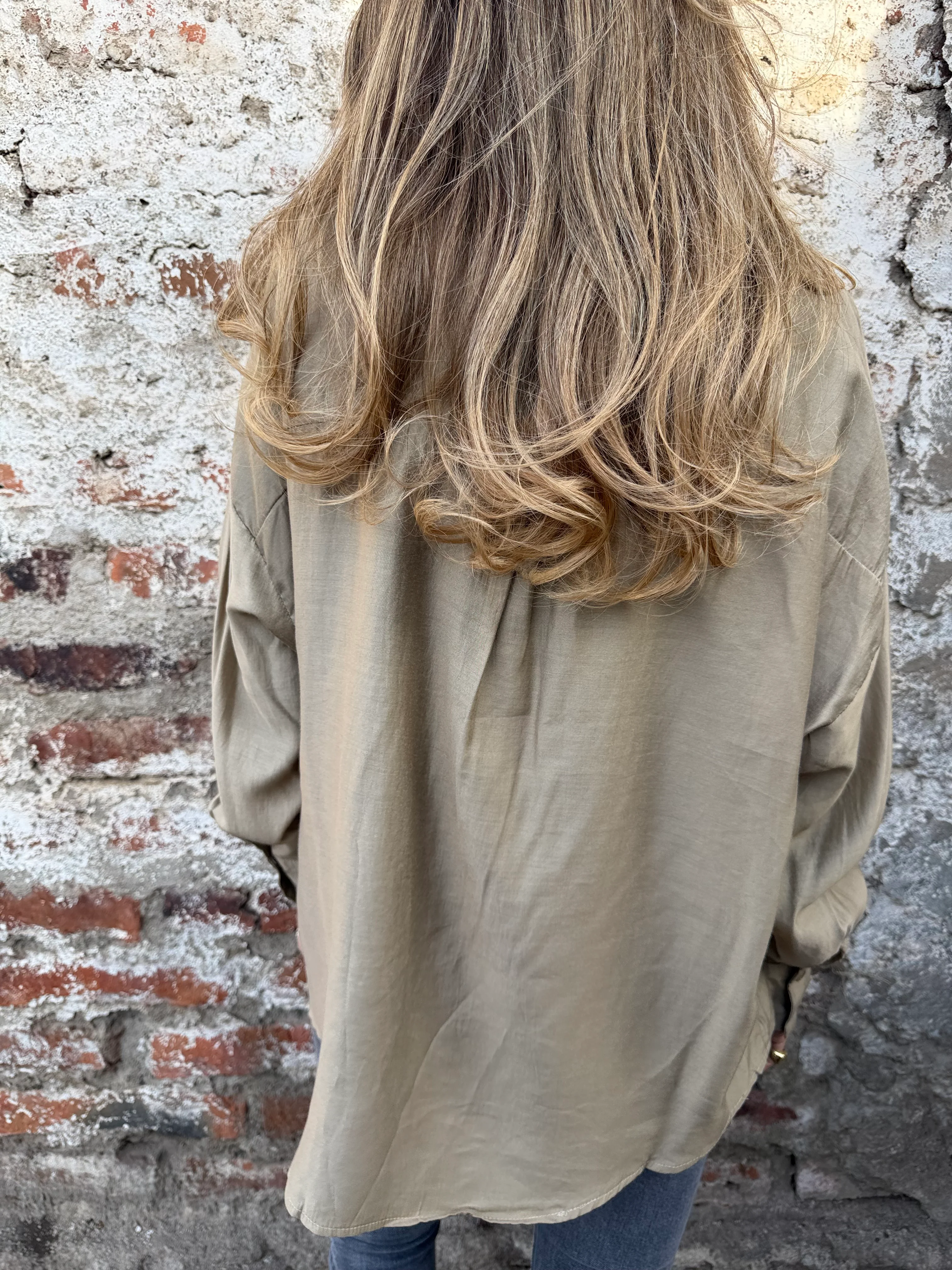 Beige Rustic Silk Blouse