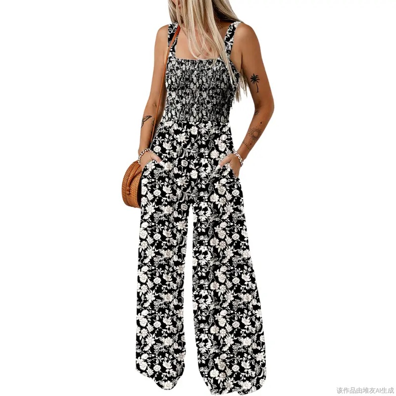 Women's Casual Loose Overalls Jumpsuits