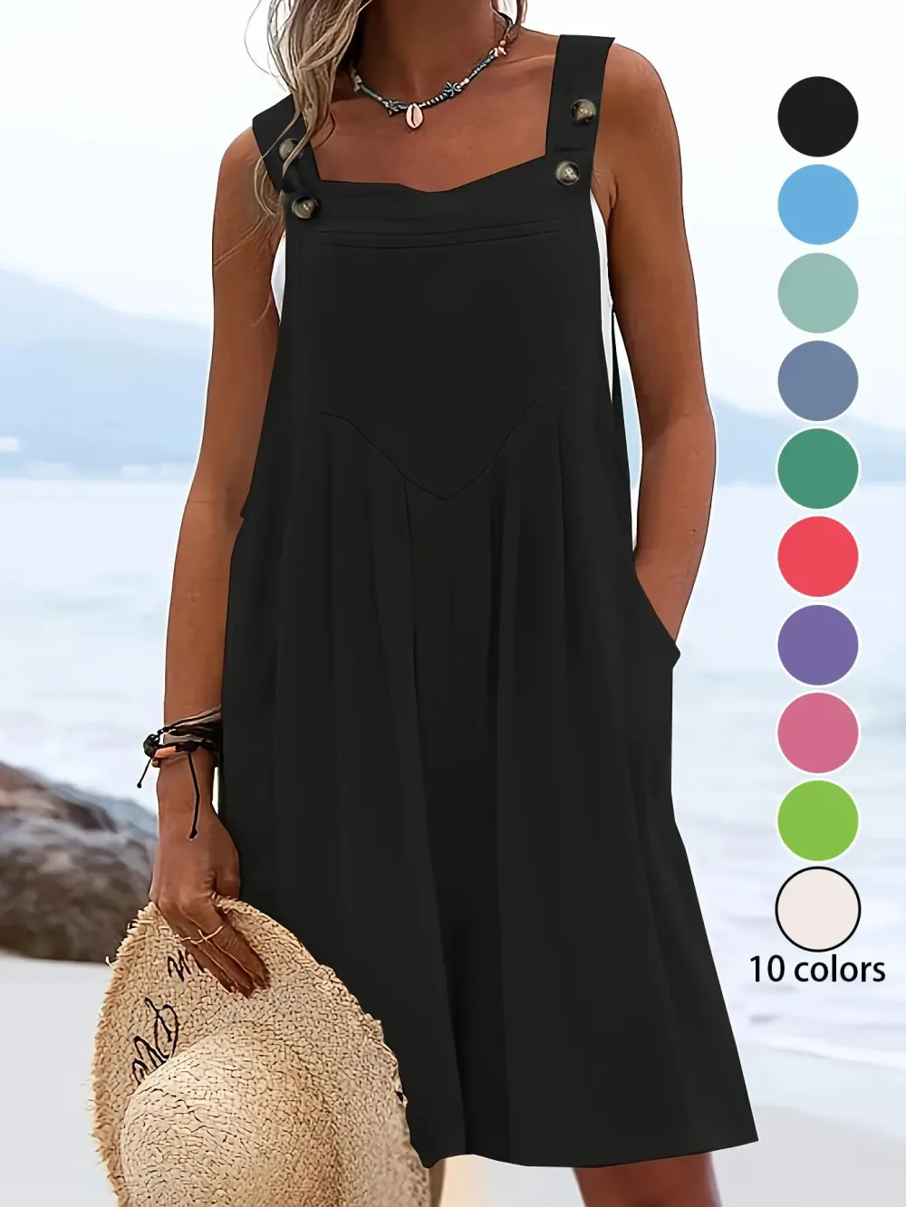 Women's Plus-Size Casual & Stylish Wide-Leg Shorts — Loose Fit, Featuring a Belt and Buttoned Pockets