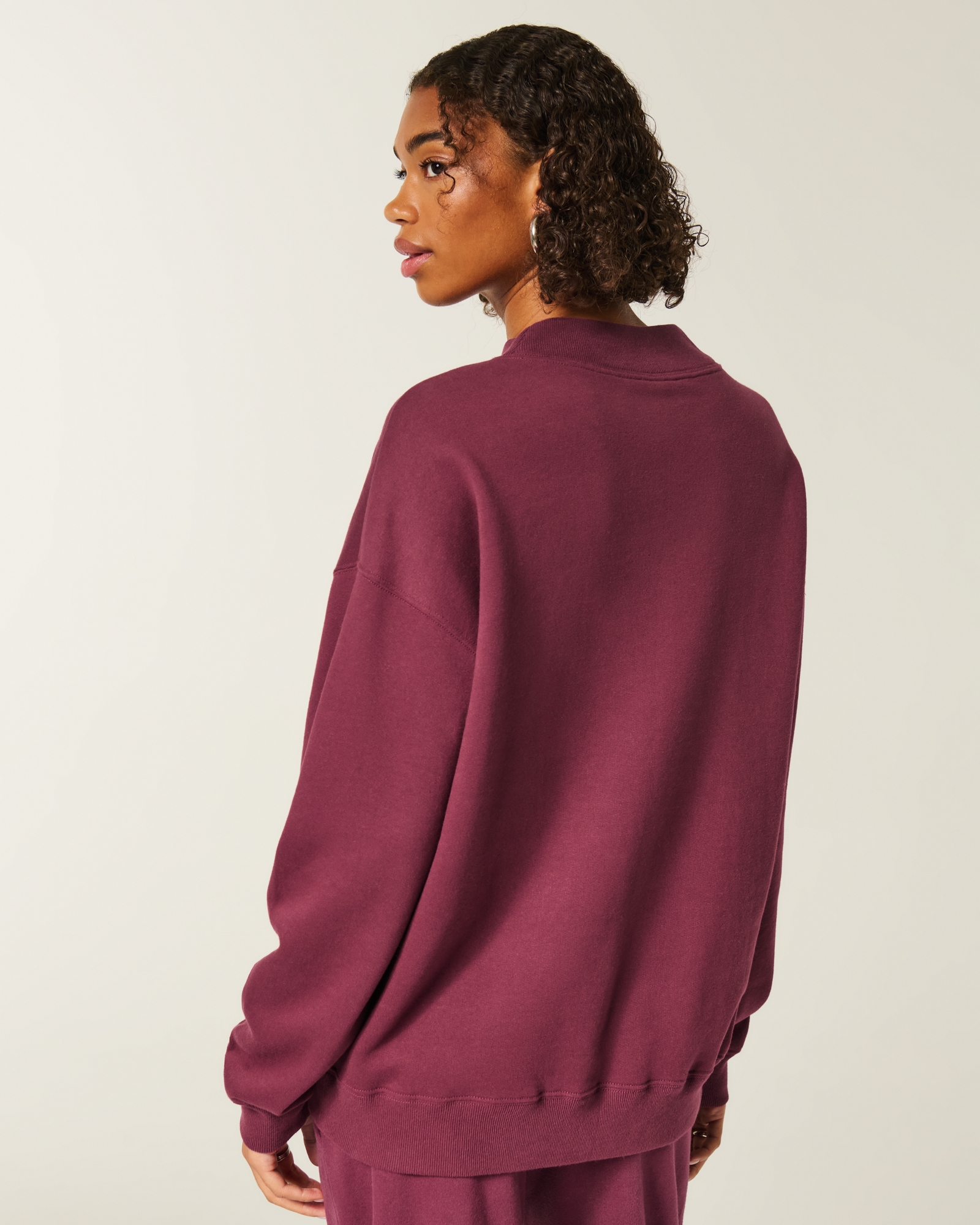 Oversized Mock-Neck Sweatshirt