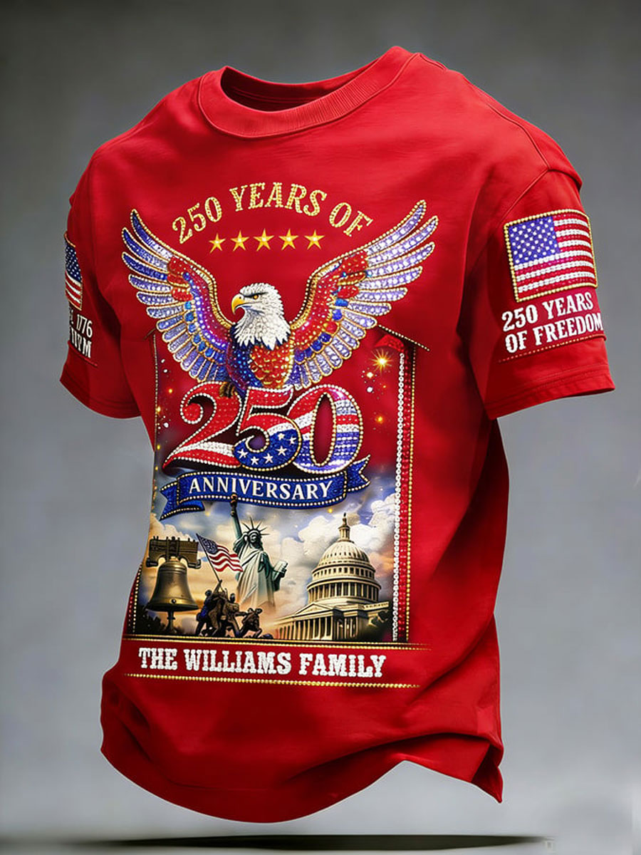 Men'S American 250Th Anniversary Print Top