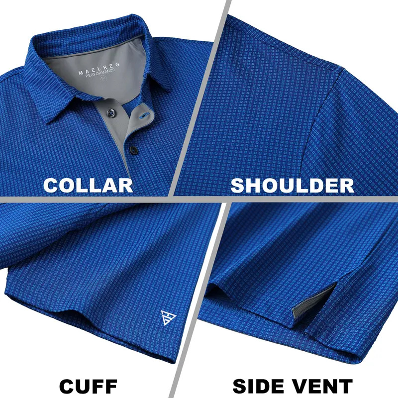 Men's Jacquard Pocket Polo Shirt
