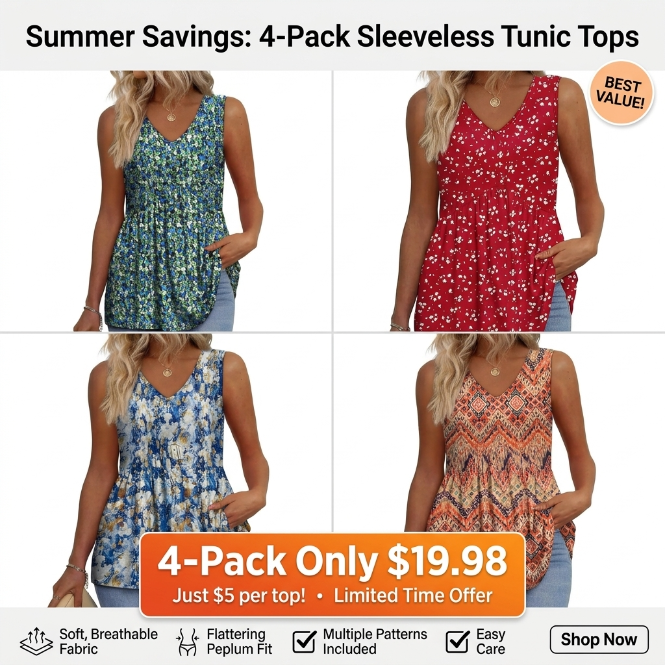 ✨Womens Tank Tops 2026 Flowy Peplum Tops Dressy Fabric Stretchy tank tops | No fear of belly fat✨