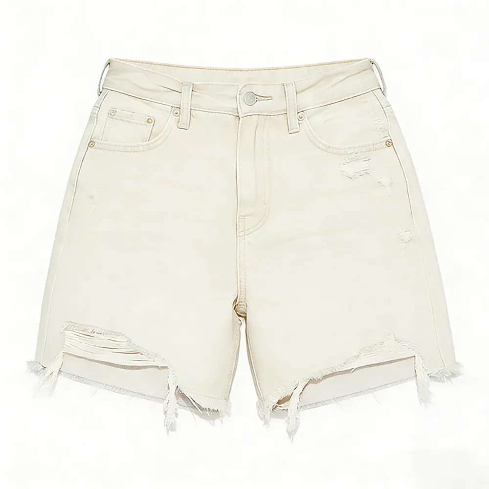Women Ripped Denim Shorts