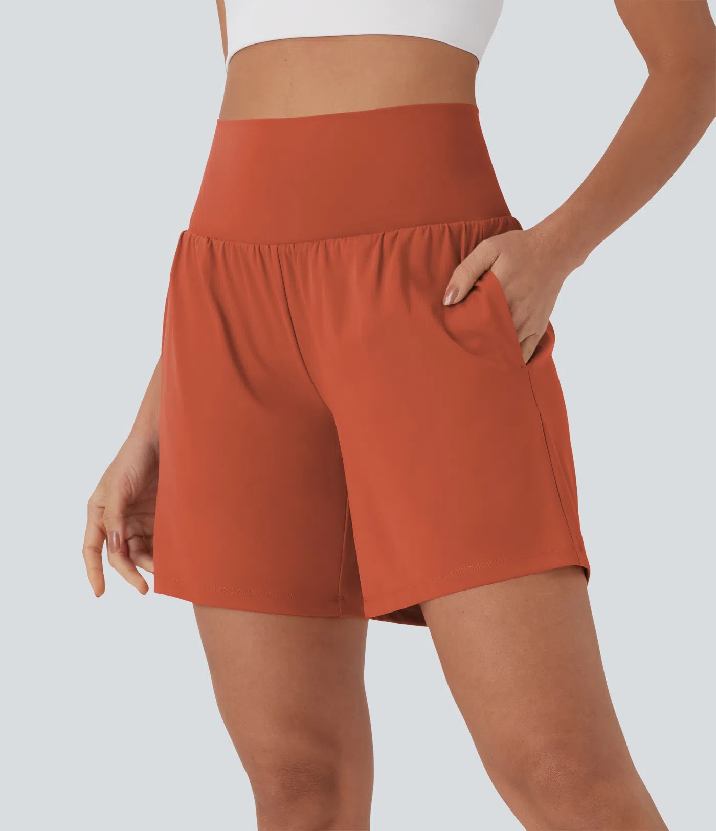 🔥🔥Women’s 2-in-1 Super High-Waisted Cool-Touch Yoga Shorts with Pockets (3