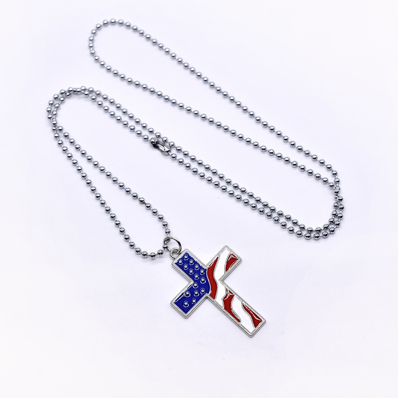 Independence Day Cross Necklace