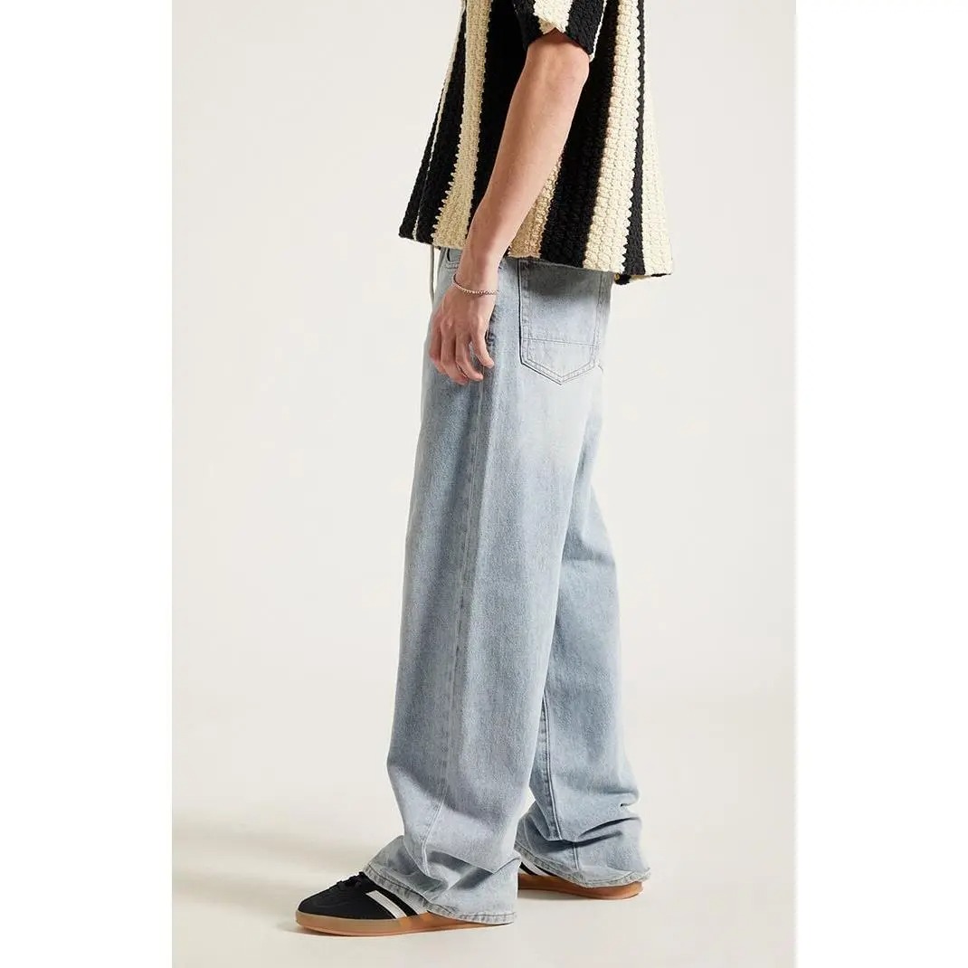 Loose Fit Drawstring Baggy Jeans