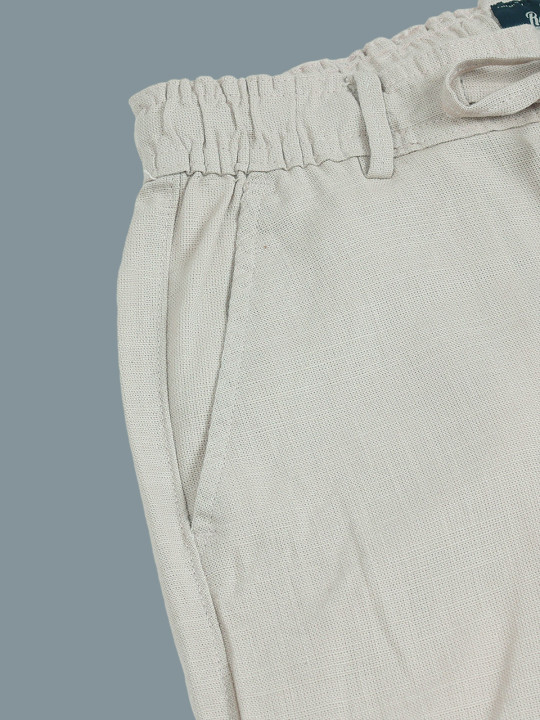 Men's Relaxed Linen Blend Drawstring Pants