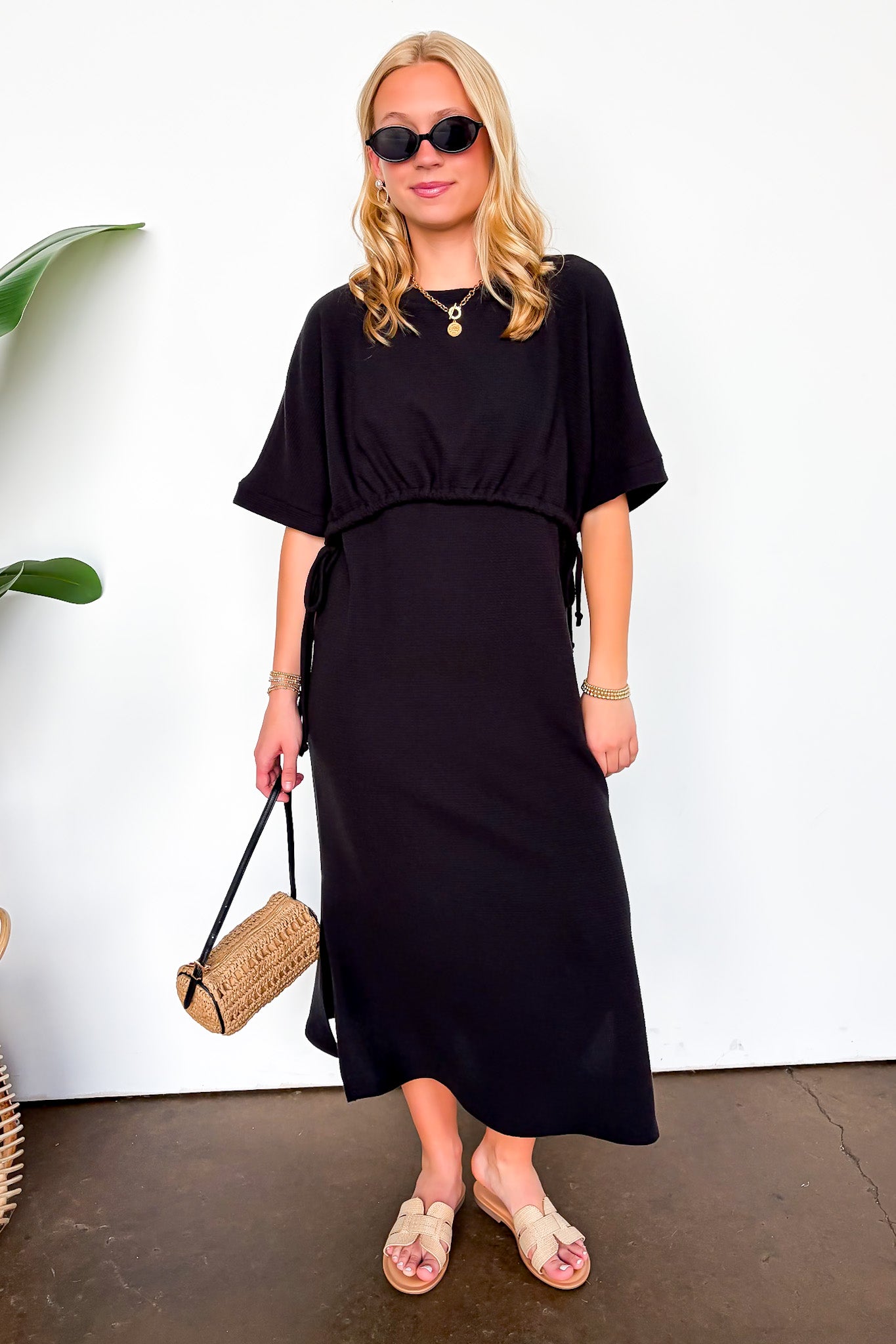 Side Tie Maxi Dress