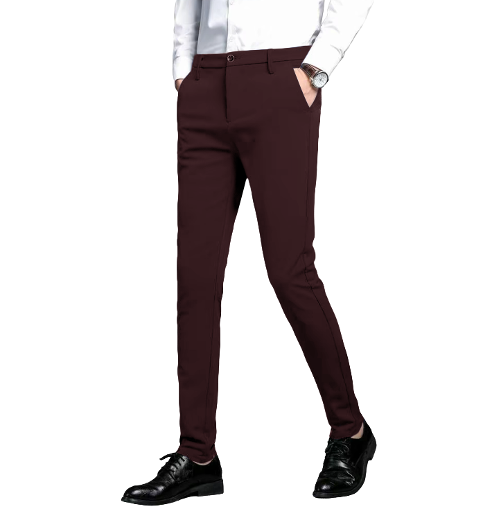 Men's Slim Fit Stretch Dress Pants – Skinny Tailored Suit Pants for Business Casual & Formal Wear