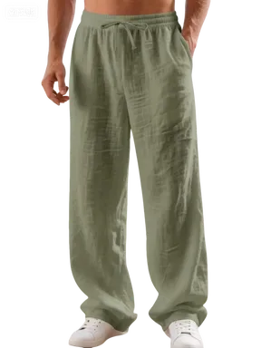 Men's Linen Straight Leg Pants