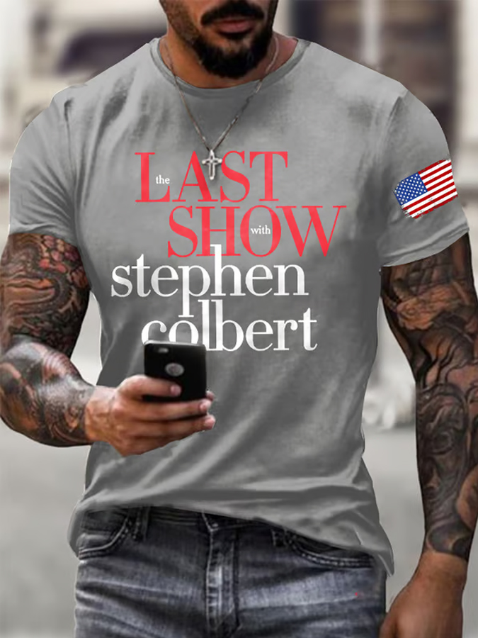 Men'S Retro Final Display Printed T-Shirt