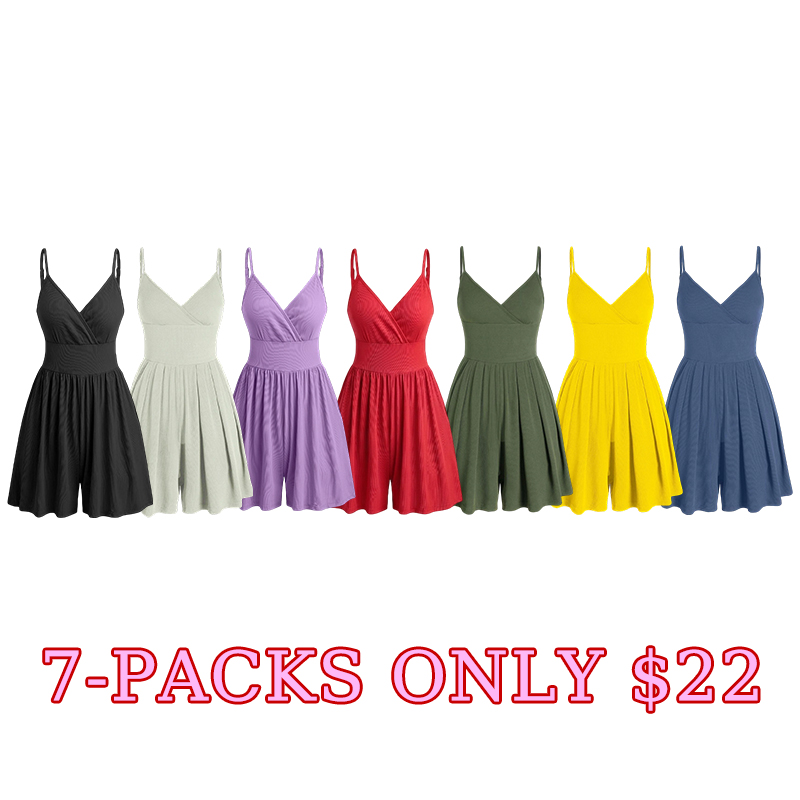 🌴 BreezyBack Wide-Leg Cami Romper