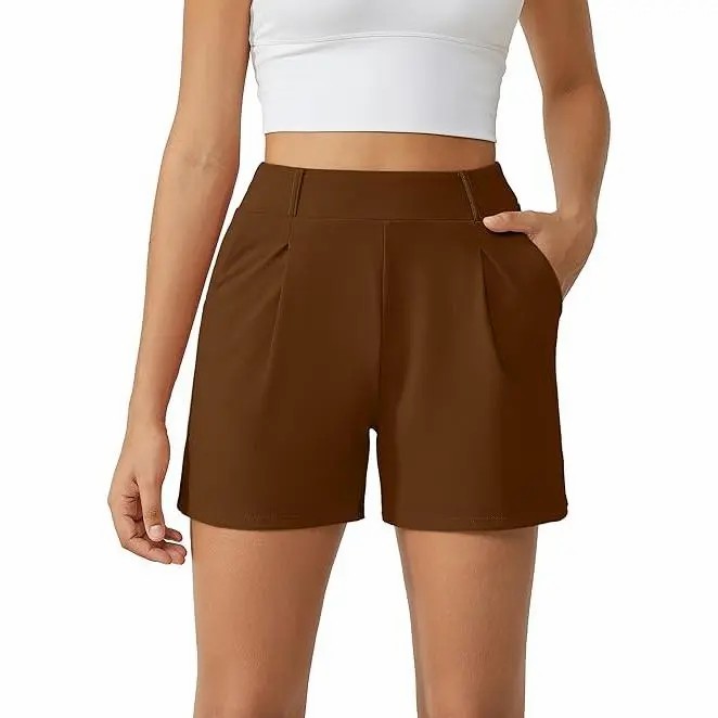 Women's High Waisted Casual Summer Shorts – Wide Leg Athletic Shorts with Pockets